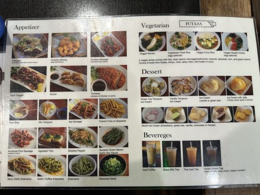 Menu photo 2 Futaba Japanese Restaurant Northridge, CA