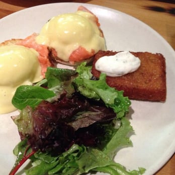 Fable Kitchen - Benedicts with Olive Oil Hollandaise with Wild Salmon Confit - Canadian (New) Near Me - Vancouver, British Columbia