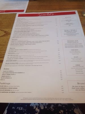 Menu photo 4 Scarlet's London, XGL Menu photo 4 Scarlet's London, XGL