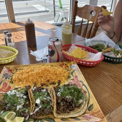 Steak taco dinner!