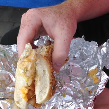 Bagels & Beyond - Pork roll egg and cheese on an everything - Bagels Near Me - Surf City, New Jersey Bagels & Beyond - Pork roll egg and cheese on an everything - Bagels Near Me - Surf City, New Jersey