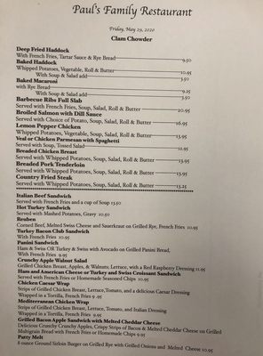 Menu photo 5 Paul's Family Restaurant Elgin, IL Menu photo 5 Paul's Family Restaurant Elgin, IL