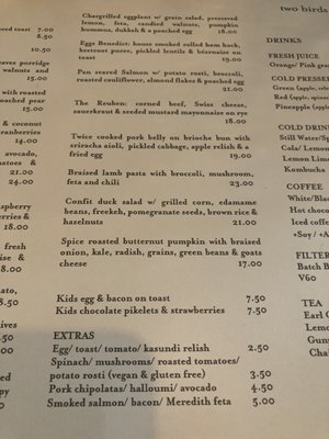 Menu photo 3 Two Birds One Stone South Yarra, VIC