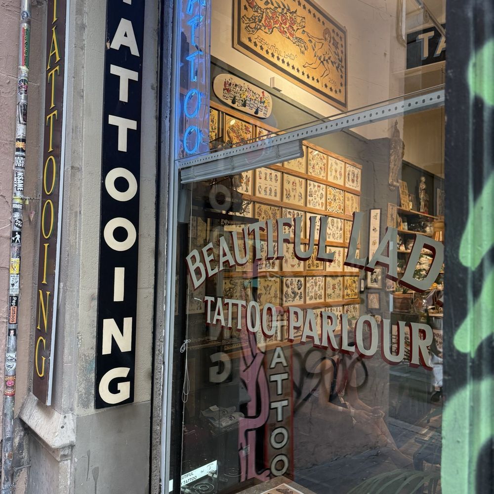 Beautiful Lady Tattoo - Front of Shop - Piercing Near Me - Barcelona, B