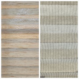 Left is new blind, right is original. Yes the left is a nice blind but not even close to anything else in our home Left is new blind, right is original. Yes the left is a nice blind but not even close to anything else in our home