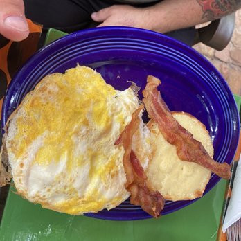 Blue Heaven - Breakfast sandwich. My hubby said the bread was amazing - Breakfast & Brunch Near Me - Key West, Florida