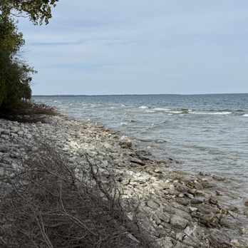 Cave Point County Park - Shoreline view looking northeast - Parks Near Me - Sturgeon Bay, Wisconsin Cave Point County Park - Shoreline view looking northeast - Parks Near Me - Sturgeon Bay, Wisconsin
