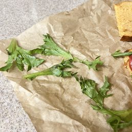 The greens on the sandwich that were creepy and needed to be thrown out.