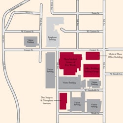Medical City Fort Worth - Visitor parking map for Plaza Medical Center of Fort Worth