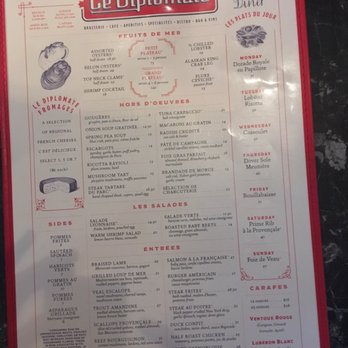 Le Diplomate - Menu.. this place is a treasure! - Brasseries Near Me - Washington, DC, District of Columbia