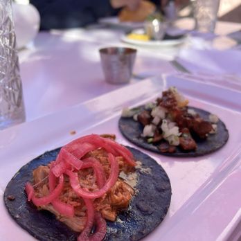 Okay Maguey - Cochinita pibil taco (left) and Al Pastor taco (right) - Tacos Near Me - Phoenix, Arizona Okay Maguey - Cochinita pibil taco (left) and Al Pastor taco (right) - Tacos Near Me - Phoenix, Arizona