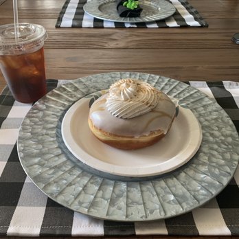 DG Doughnuts - Bourbon caramel banana cream pie donut and iced coffee! - Bakeries Near Me - Ocoee, Florida DG Doughnuts - Bourbon caramel banana cream pie donut and iced coffee! - Bakeries Near Me - Ocoee, Florida