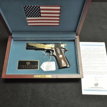 Past & Present Collectibles - Colt 1911, 45 American Eagle golden engraved commemorative pistol - Antiques Near Me - Lakeside, California Past & Present Collectibles - Colt 1911, 45 American Eagle golden engraved commemorative pistol - Antiques Near Me - Lakeside, California