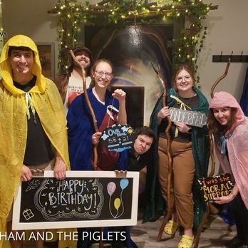 Enigma Escapes WA - After completing the Sorceror's Rescue room! - Escape Games Near Me - Tacoma, Washington Enigma Escapes WA - After completing the Sorceror's Rescue room! - Escape Games Near Me - Tacoma, Washington