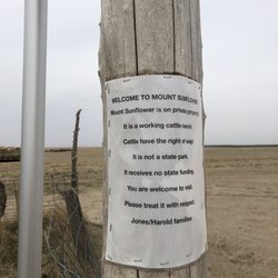 Mount Sunflower - Mt Sunflower is on private property. Visitors are welcome but please respect the site.