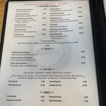 StingRay's Seafood - Menu 08/02/2022 - Seafood Near Me - Tybee Island, Georgia