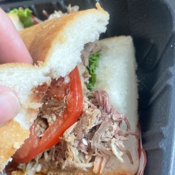 Fat City Brew & BBQ - Not slathered in bbq sauce Pulled Pork Sandwich - Barbeque Near Me - Stockton, California Fat City Brew & BBQ - Not slathered in bbq sauce Pulled Pork Sandwich - Barbeque Near Me - Stockton, California