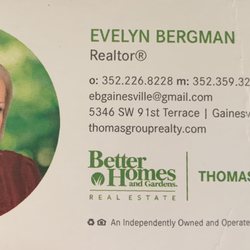 Evelyn Bergman - Better Homes & Gardens - Business card