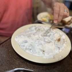 Hawksbill Diner - Sausage gravy and biscuits