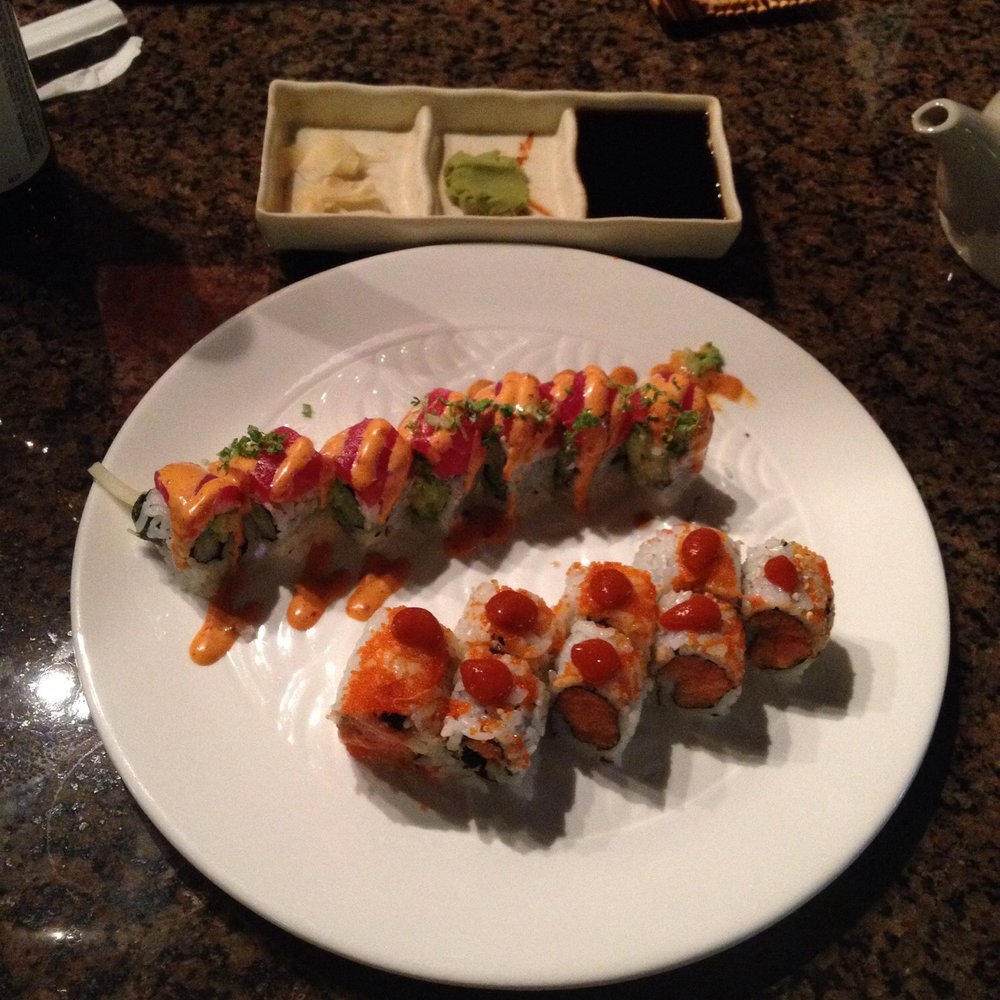 Sushi Ai - The Volcano Roll and Mountain Roll. Both are fantastic! If you like spicy tuna you must try them. - Japanese Near Me - Saint Louis, Missouri Sushi Ai - The Volcano Roll and Mountain Roll. Both are fantastic! If you like spicy tuna you must try them. - Japanese Near Me - Saint Louis, Missouri