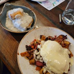 Bomb!! Brisket hash and biscuits with gravy