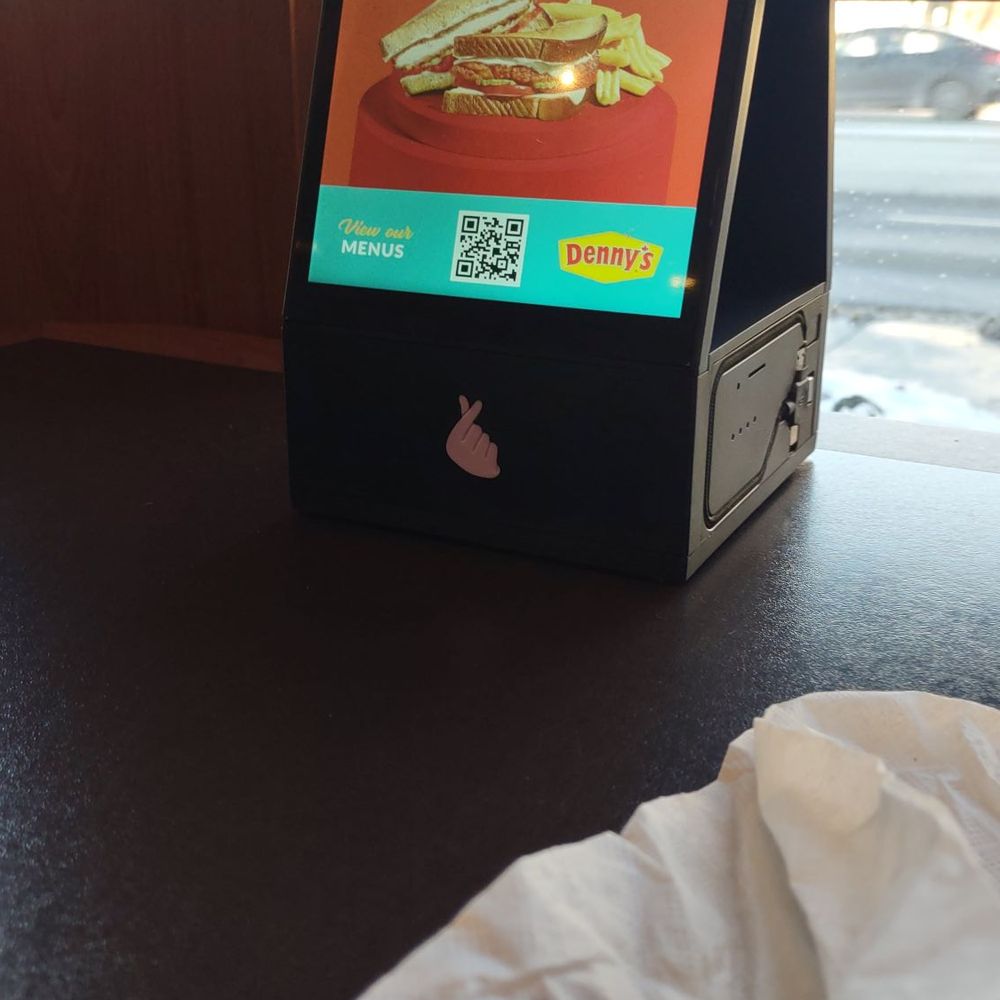 Advertisement. On the table.
