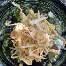 Ristorante Da Rosario - Tagliatelle mit Pistazienpesto und black Prawns