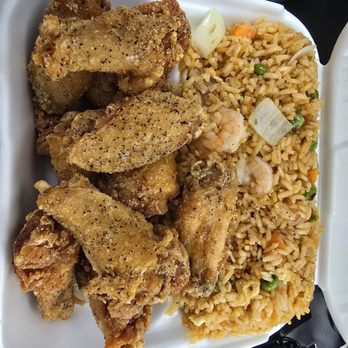 Kung Fu Wings - Lemon pepper and shrimp fried rice - Chicken Wings Near Me - Riverdale, Georgia Kung Fu Wings - Lemon pepper and shrimp fried rice - Chicken Wings Near Me - Riverdale, Georgia