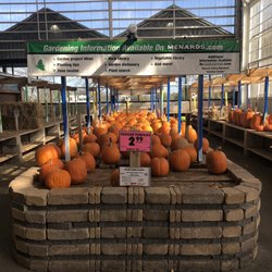 Menard's - Stopping in to pick up a few pumpkins and they have a variety of sizes, shapes and colors.