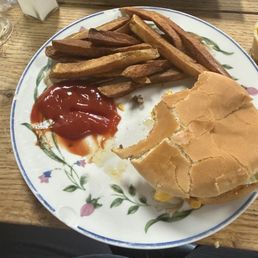 Double Cheeseburger with fries Double Cheeseburger with fries