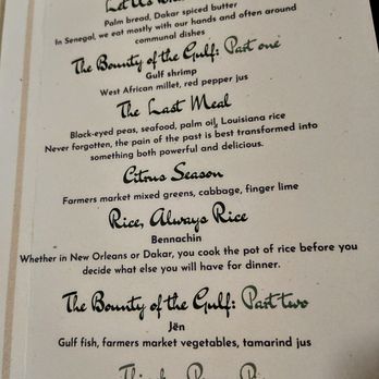 Dakar - The menu 12/16/23 - Senegalese Near Me - New Orleans, Louisiana