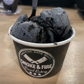 Smoke & Fire Social Eatery - Charcoal infused cookies and cream ice cream - Comfort Food Near Me - Paramount, California Smoke & Fire Social Eatery - Charcoal infused cookies and cream ice cream - Comfort Food Near Me - Paramount, California