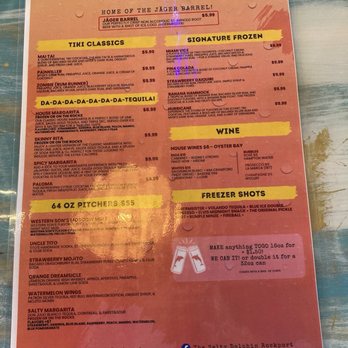 The Salty Dolphin - Drink menu. - Golf Cart Rentals Near Me - Rockport, Texas The Salty Dolphin - Drink menu. - Golf Cart Rentals Near Me - Rockport, Texas