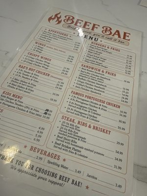 Menu photo 2 Beef Bae Orlando, FL