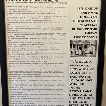 Watts Restaurant - Seafood Near Me - Utica, Ohio