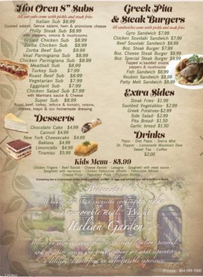 Menu photo 2 Italian Garden Greenville, SC
