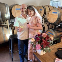 Flowering Around - Our beautiful daughter and her fiancé with stunning flowers