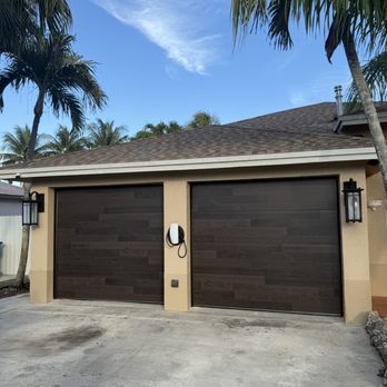 Superior Door Solutions - Clopay grain plank in espresso color - Garage Door Services Near Me - Miami, Florida