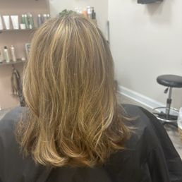 My hair after a visit to High Tech Salon. My hair after a visit to High Tech Salon.