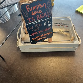Bolder Coffee - Seasonal menu fall - Coffee & Tea Near Me - Rogers, Arkansas