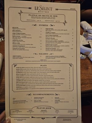 Menu photo 1 Le Sélect Bistro Toronto, ON Menu photo 1 Le Sélect Bistro Toronto, ON