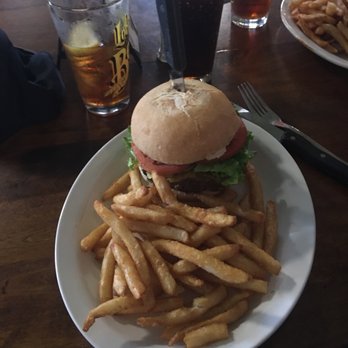 Lodi Beer Co - LBC Burger with Fried - Breweries Near Me - Lodi, California
