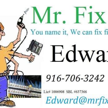 Mr Fix It - Business Card - Electricians Near Me
