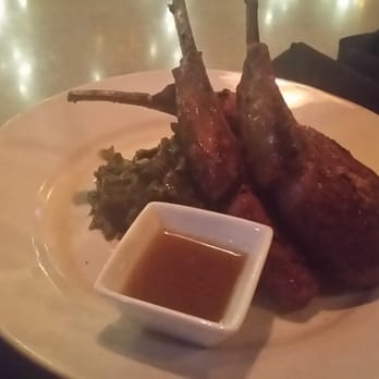La Jolla - Lamb chops with collard greens. - New American Near Me - Montgomery, Alabama