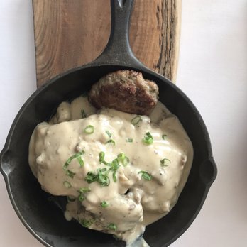 Red Feather Kitchen - Sausage Biscuit and Gravy - New American Near Me - Cincinnati, Ohio Red Feather Kitchen - Sausage Biscuit and Gravy - New American Near Me - Cincinnati, Ohio