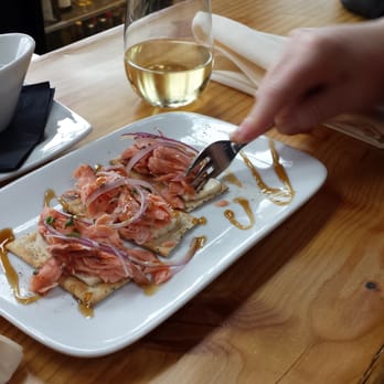 Bridgewater Bistro - Salmon & Brie app - New American Near Me - Astoria, Oregon Bridgewater Bistro - Salmon & Brie app - New American Near Me - Astoria, Oregon