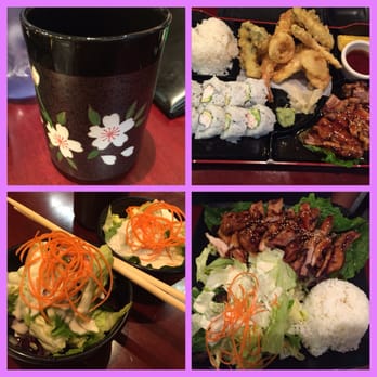 Sushiland - Tea in cute little cups. Yummy salad, Generous amount of items in both bento boxes. - Japanese Near Me - Hayward, California