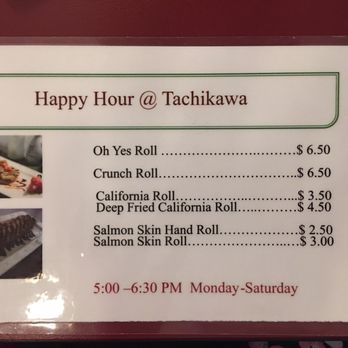 Tachikawa - Happy hour menu - Japanese Near Me - Pinole, California Tachikawa - Happy hour menu - Japanese Near Me - Pinole, California
