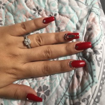 Paola Nails - Kevin did this..picture doesn't do it's justice cuz the stones really shine! - Nail Salons Near Me - Los Angeles, California Paola Nails - Kevin did this..picture doesn't do it's justice cuz the stones really shine! - Nail Salons Near Me - Los Angeles, California