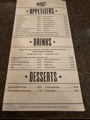 Menu photo 5 John's Place Yucca Valley, CA